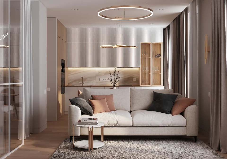 Apartment · 430 sq ft interior design — Terracotta & Oak, photo 5 of 15