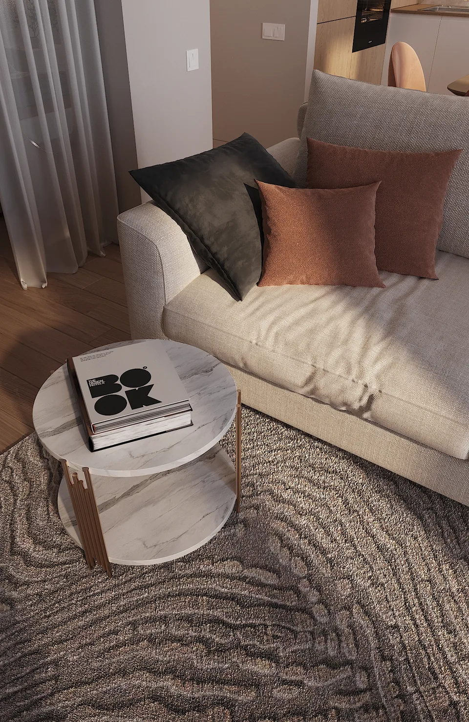 Apartment · 430 sq ft interior design — Terracotta & Oak, photo 6 of 15