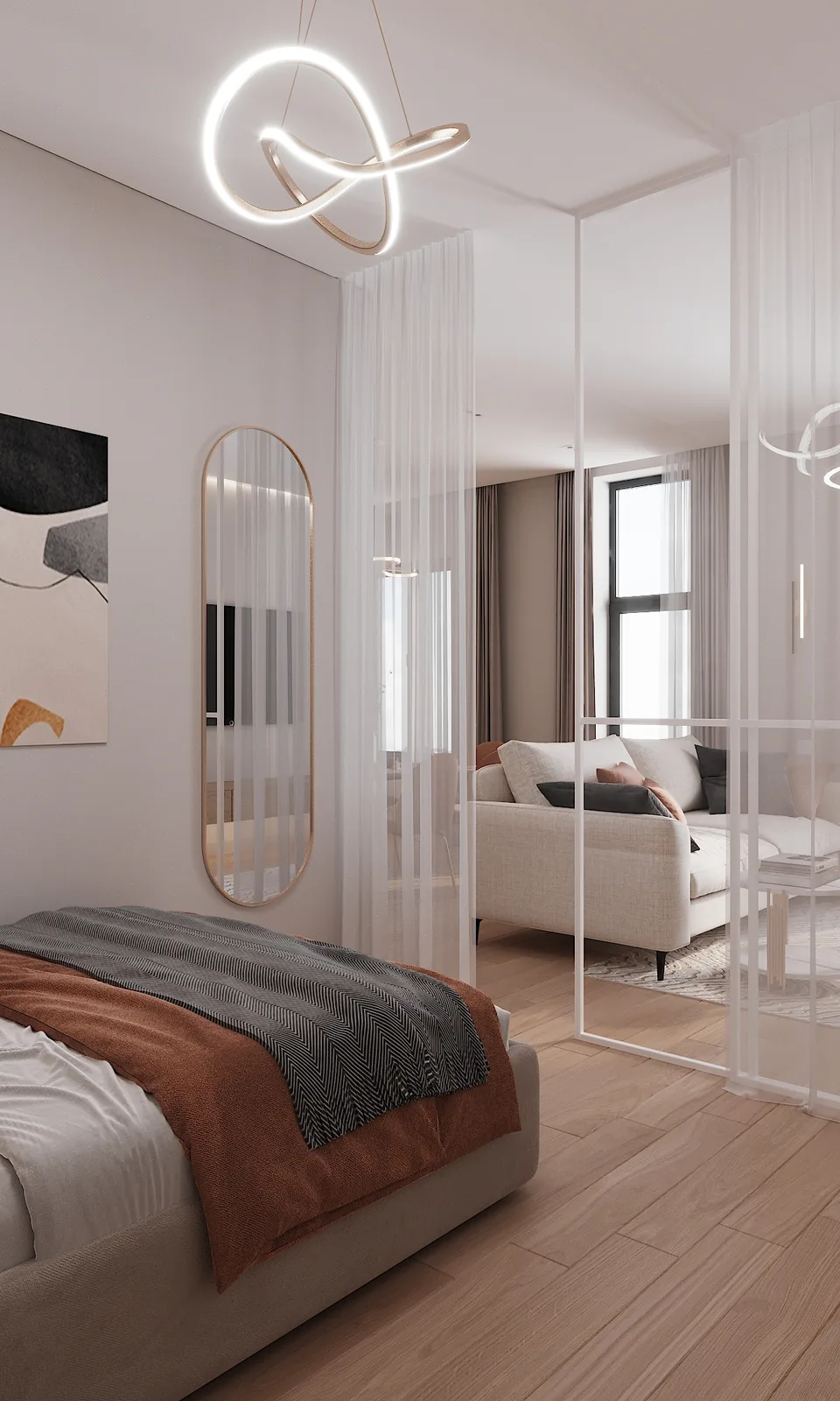 Apartment · 430 sq ft interior design — Terracotta & Oak, photo 13 of 15