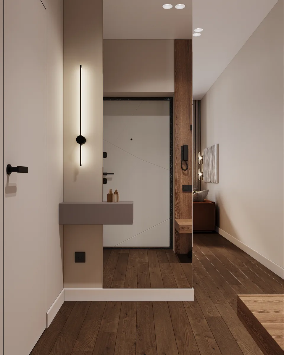 Apartment · 540 sq ft interior design — Rust & Walnut, photo 3 of 22