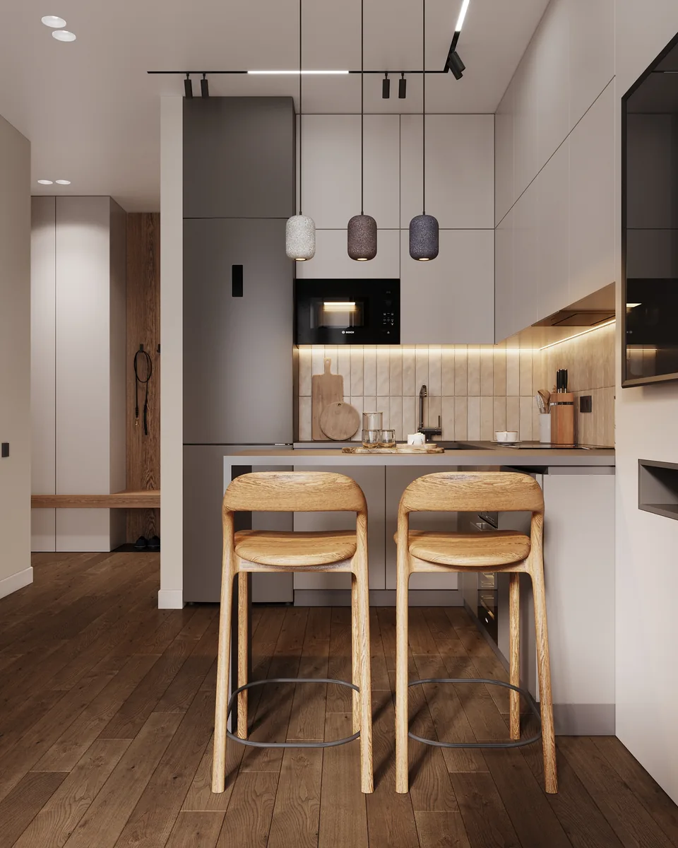 Apartment · 540 sq ft interior design — Rust & Walnut, photo 6 of 22