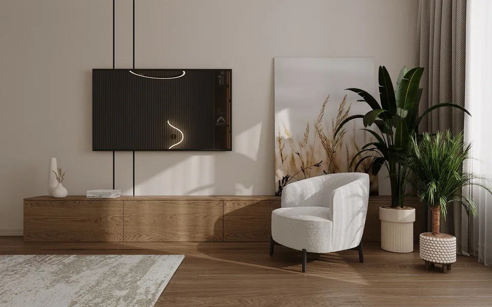 Apartment · 860 sq ft interior design — Champagne Marble, photo 10 of 16