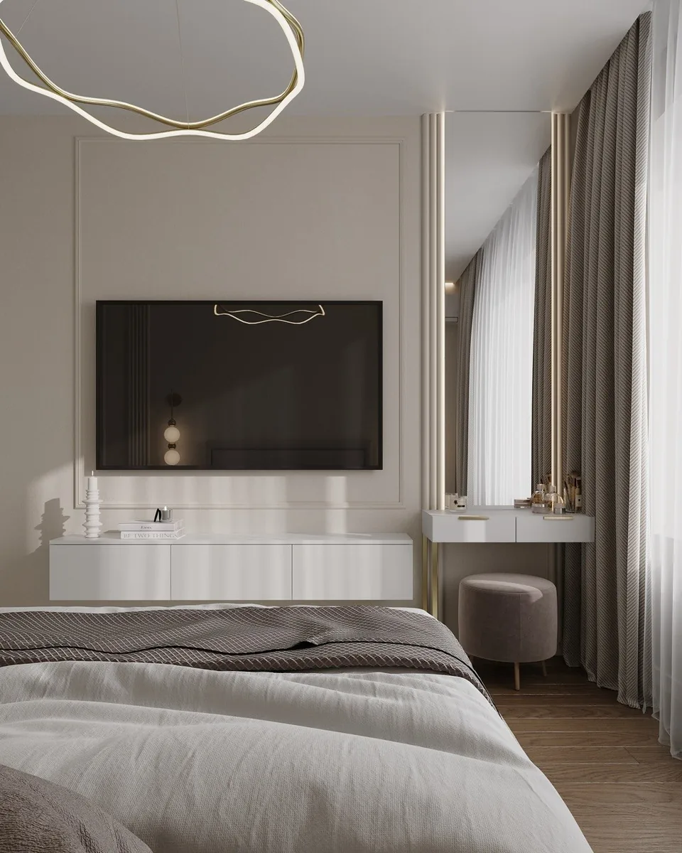 Apartment · 860 sq ft interior design — Champagne Marble, photo 13 of 16