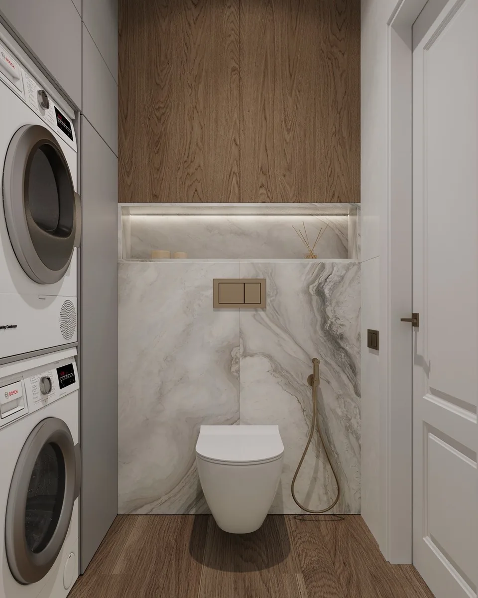 Apartment · 860 sq ft interior design — Champagne Marble, photo 15 of 16