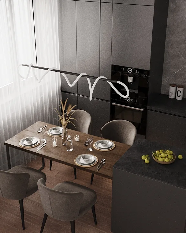 Apartment · 1,130 sq ft interior design — Graphite Loft