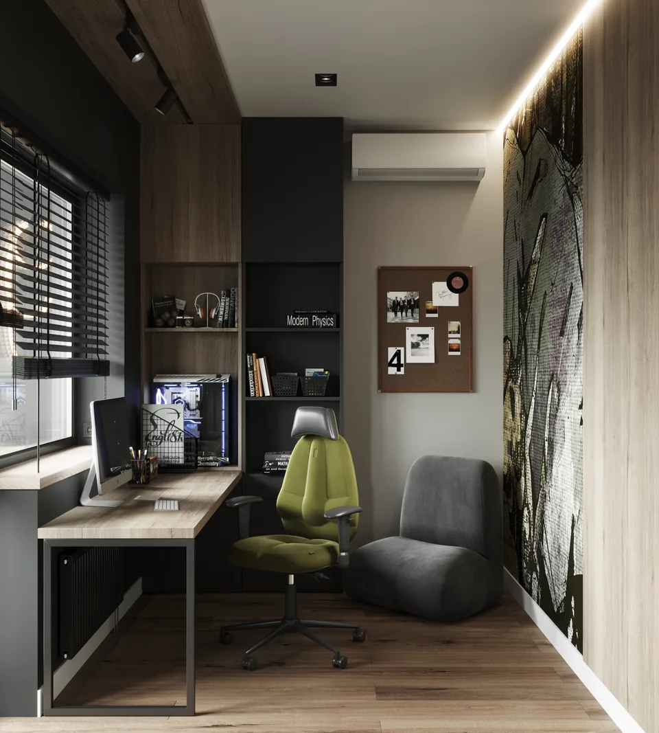 Apartment · 1,510 sq ft interior design — Olive & Charcoal, photo 9 of 18