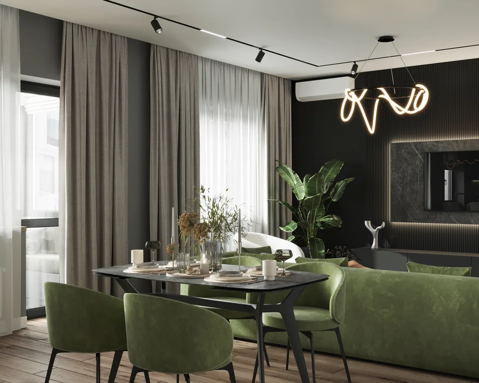 Apartment · 1,510 sq ft interior design — Olive & Charcoal, photo 11 of 18