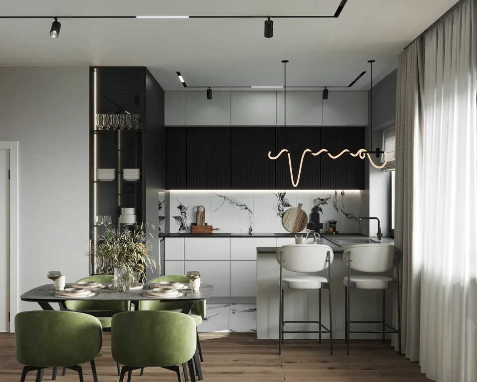 Apartment · 1,510 sq ft interior design — Olive & Charcoal, photo 12 of 18