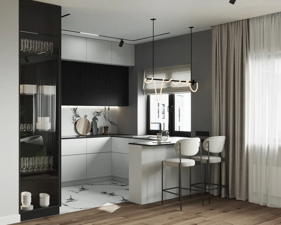 Apartment · 1,510 sq ft interior design — Olive & Charcoal, photo 13 of 18