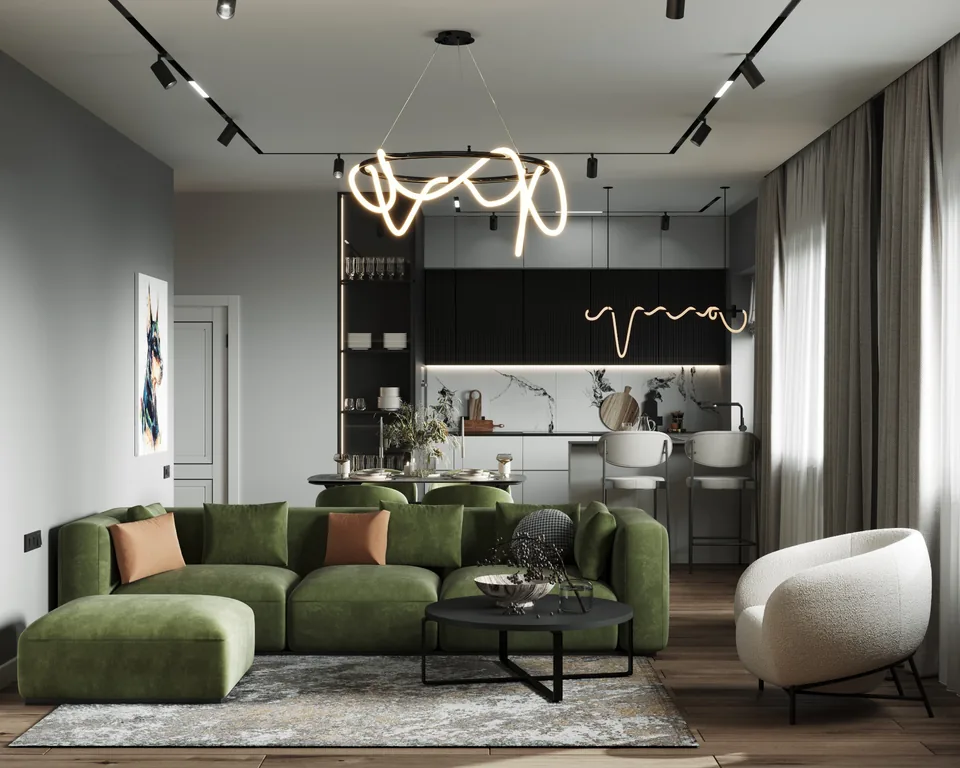 Apartment · 1,510 sq ft interior design — Olive & Charcoal, photo 14 of 18